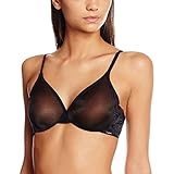 Gossard Women's Glossies Sheer U/Wired Bra, Black, 36 36D UK