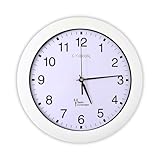 CLOXON Radio-Controlled Wall Clock 30 cm Black for Kitchen Living Room Office Radio-Controlled Clock Wall Clock High Precision Wall Clock Radio Large (White)