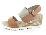 Remonte Paddock Womens Wedge Heel Sandals 5/38 Tan