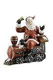 Aynsley China Santa On Train, Stone, Red, 17 x 7 x 18 cm