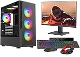 ASC Intel Core i7 Gaming PC Bundle, GT730 2GB Graphics, 8GB RAM, 256GB SSD + 500GB HDD, 500W 80+ PSU, Black 6 Fan RGB Case, WiFi, Windows 11 + 22" Monitor – High Performance Gaming Setup