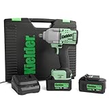 Kielder KWT-180-02 18v Brushless Cordless 1/2" 850Nm Mid Torque Impact Wrench Kit. 2 x 4.0Ah Li-Ion TYPE18 Battery, Charger & Case