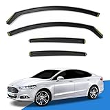 EdgeVisors Wind Deflectors | Fits: Ford Mondeo MK5 (2015-2022) 5 Door Hatchback/Saloon 4pc Set | In-Channel Rain Guards for Wind, Rain & Sun Protection, Easy Installation - Tinted