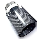 Muffler Tail Pipe 1PCS Carbon Fiber Exhaust Tip Stainless Steel Muffler Exhaust Tip Nozzle For BMW For M2 For M3 For M4 For M5 For M6 Tail Pipe Exhaust Pipe Cap(63MM IN 105MM OUT)