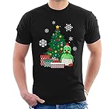 Orville The Duck Around The Christmas Tree Men's T-Shirt Black