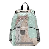 Kids Backpack Horse Beautiful Hairs Kindergarten School Bag for Toddler Girls Boys