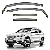 iSpeed Wind Deflectors For BMW X1 F48 5 Door SUV 2016-onwards 4pc - Keep Your Car Ventilated in Rain - Reduce Wind Turbulence - Tinted In-Channel