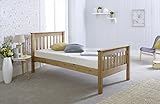 Amani International Somerset Bed in 2 Parts, Pine, Waxed, 3 ft, Single
