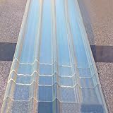 Clear Roof Sheet,2mm Corrugated Roofing Sheets,3/4/5/7/11/13/16 Pcs,Insulating Roofing Cladding Panel,Sun Roofing Tiles Fiberglass Daylighting Panels,Rainproof Carport (0.9x1.7m/35x67in,4 pcs)