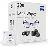 ZEISS Lens Wipes, Lens Cleaner for Glasses, Cameras & Binoculars,Individually Packed Single Use Disposable Cloths in Sachets, for Handy and Portable Spectacle Cleaning On The Go, 200 Count (Pack of 1)
