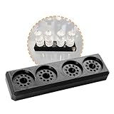 SplashNColor Quad 4X Vacuum Tube Holder Display Stand – Compatible with ECC88, 6DJ8, 6922 Tubes – Fits Schiit Audio Lyr and Valhalla – Heat-Resistant Satin Black Tube Rack