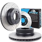 Direnza Front Drilled Grooved 310mm Brake Discs Compatible with BMW E60 520I 525I 525D Saloon 03-10