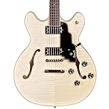 Guild Guitars Starfire IV ST Semi-Hollow Body Flame Maple Electric Guitar, in Natural, Double-Cut w/stop tail, Newark St. Collection, with Hardshell Case