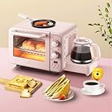 Air Fryer Oven Combo, Pink Toaster Oven with Dehydrator, Bake Roast Reheat Countertop Convection Oven