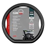 Lampa Club Sport Steering Wheel Cover - Made to Measure, Faux Leather, Plush - Black - Compatible with Scania G/P/R/S Series 7 (11/2016>)