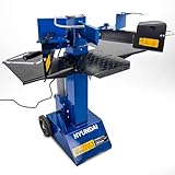 Hyundai 8 Tonne Vertical Electric Log Splitter with Hydraulic Ram, Dual Handle Control 550mm Length Suitable for Splitting Logs up to 300mm