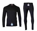 Rayon/Nomex Club Race Underwear - FIA Approved - Black, Size XS to XXL - Ideal for Circuit/Rally/Oval Racing … (Top & Bottoms, XL)