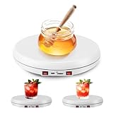 Rotating Display Stand,360° Motorized Electric Turntable with LED Lights,20KG Heavy Duty ABS Turntable for Professional Photography,Live and Enhanced Visual Presentation,USB Powered,Speed Adjustable