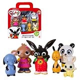 Giochi Preziosi Bing Figures Set - 6 Characters: Flop, Sula, Amma, Pando, Padget - Coloured, 8cm High, Ages 18+ Months