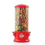 Handy Gourmet The Original Triple Candy Machine - Fun Candy & Nut Dispenser - New & Improved (Red) - 360 Degree and 3 Compartments