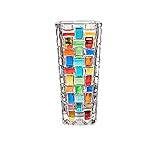 Puremagics Hand Painted Colorful Woven Crystal Vase - 19.5CM, Round, Multicolor, Modern, Table Top, Flowers, Home Decor