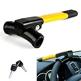 WJUSYH Steering Wheel Lock for VW Transporter T5 & T6/6.1, Heavy Duty Anti-Theft Car Lock Device, Anti-Theft T-Bar Immobiliser, High Visibility