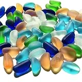 EPRHAY 10-16mm Mixed Color Top Undrilled Sea Beach Glass Beads Bulk DIY Decor Fish Tank Aquarium Landscaping Stone Decoration