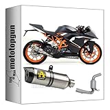 exhaust homologated catalytic arrow thunder in titanium with carby end cap compatible with ktm rc 125 2015 2016 mototopgun 71813pk + 71619kz