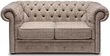 Chesterfield 2 Seater Sofa – Handmade Tweed Gamekeeper Wool | Classic Chesterfield Plus Two Seater with Deep Button Tufting, Rolled Arms & Solid Beech Frame | UK Handmade