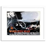 Wee Blue Coo WAR PUBLIC INFORMATION WIRELESS RADIO WW2 RADAR UK FRAMED PRINT F97X7895