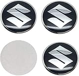 GBARAN 4 Pcs 56mm Car Wheel Center Hub Cap Stickers Decoration Tire Badge Trim Film for Suzuki Swift SX4 S-Cross Across Celerio Swace SJ4 Grand Vitara Car Wheel Trims Modification Accessories,B