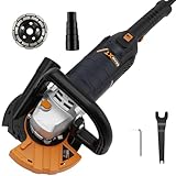 MAXXT Concrete Sander: 125mm Grinder with 1500W Motor, 1000-8500rpm, 7 Speed Levels, Adjustable Side Edge, Concrete Sander for Floors/Driveways/Parking Lots/Warehouses