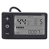 SOMK Ebike LCD Display Panel, 24V 36V 48V IP65 Electric Bike LCD Display Meter with Waterproof Plug, Electric Bike Conversion Accessories Bicycle Speedometer Control Panel, Easy to Install