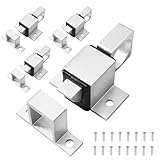 Door Bolts for Internal Doors, 4 Pcs Combination Bolt Lock Door Latches Automatic Loft Hatch Lock Aluminum Alloy Small Spring Gate Bolts for Internal Doors Window Cabinet