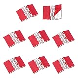 sourcing map Small Acrylic Hinges Plastic Self-Adhesive Clear Hinge 35 x 25mm Continuous Piano Folding Hinges for Aquarium Lid Crafts Display Stand Pack of 8 Transparent