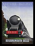 National Railway Museum Bournemouth Belle Framed 30 x 40cm Print, MDF, Multi-Colour, 42 x 32 x 2.4 cm