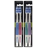 REACH Essential Care Interdental Firm Toothbrush, Duo Pack x 2, Full Head Hard Bristle Manual Toothbrushes, Variety Colors Multipack, Daily Oral Enamel Dental Care