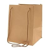 APAC Hand Tied Porto Bag Flower Bouquets (Natural) | Pack of 10 Bags | Eco-Friendly Cardboard Florist Bags | Presentation Bag | Gift Bags | 19 x 25cm | Choice of Stylish Colours
