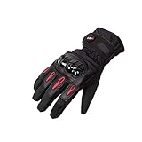 Motorbike Gloves for Men Women, Winter Waterproof Thermal Gloves, Heavy Duty Windproof Motorcycle Gloves with Hard Knuckle Protection Touch Screen for Road Racing, Motocross, Cycling, Outdoor Sports