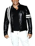 A&M Express Men's Black Vin Diesel Motorcycle Leather Jacket | Toretto Fate 8 Retro Genuine Leather Jacket