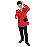 Fun Shack Red Teddy Boy Suit 1950s Men’s Fancy Dress Costume Rockabilly Outfit Teddy Costume 50s Party Wear, X-Large