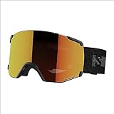 Salomon S/view Unisex Goggles Ski Snowboarding, Extended field of vision, Visual acuity & glare reduction, and No more fogging, Black, One Size