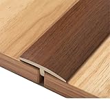 HAGJII Door Threshold Strip Multi-Surface Floor Transition Strip Self Adhesive Floor Strip T Rubber Trim Molding Floor Divider Strip, Shelf Edging Banding, Transition Flooring Strip(0.9m,G)