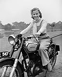 worldphotographs Honor Blackman (Norton Big Four motorcycle) 10x8 Photo