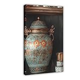 Azerbaijani Copper Samovar Ornament Art Print Canvas Poster Wall Art Decor Print Picture Paintings for Living Room Bedroom Decoration 12x18inch(30x45cm)
