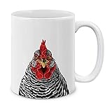 MUGBREW Barred Plymouth Rock Chicken Ceramic Coffee Gift Mug Tea Cup, 11 OZ
