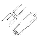 onlyfire Double Ended 8-Prong Rotisserie Fork + 4-Prong Meat Forks (2 Pieces), BBQ Grill Rotisserie Chicken Forks Kit, Fits 12 MM Hexagon & 10 MM and 8 MM Square Spit Rods