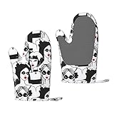 Silicone Oven Gloves Women Sunglasses Red Fashion Glamour Girl Oven Mitts (18cm x 28cm) for BBQ Cooking Baking Grilling Microwave Spring Summer