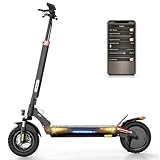 iScooter Electric Scooters Adult, iX3/iX4/iX7Pro Single/Dual Powerful Motor, 40-80km Range Fast Electric Scooter 10" Off-road Tires with 4 Shock Absorbers Foldable E Scooter,Dual Braking System