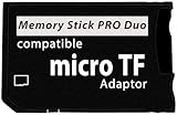 LEAGY PSP 1000, PSP 2000, PSP3000 Memory Stick Adapter, Micro TF to Memory Stick PRO Duo MagicGate Card for,Handycam, Camera, Sony Playstation Portable